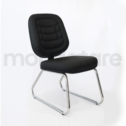 Cadeira Fixa Diretor Linea Trapézio Cromada