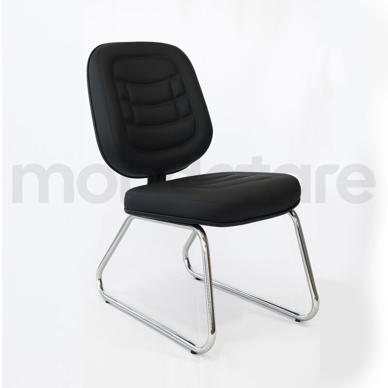 Cadeira Fixa Diretor Linea Trapézio Cromada